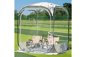 EAST OAK Weather Sports Tent for Fishing, Sports Event | Pop Up Bubble Tent Instant Sun & Rain Shelter | No Condensation, Spacious Interior, Ultra Visibility | All Weather Protection | 5 x 5 FT