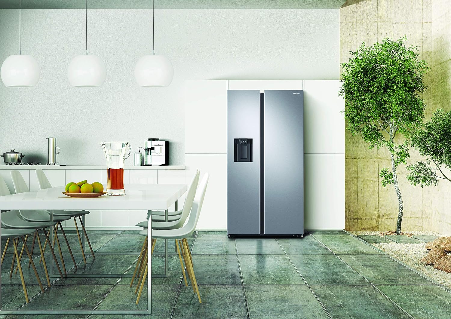 Samsung RS50N3603SA nevera puerta lado a lado Independiente Plata ...