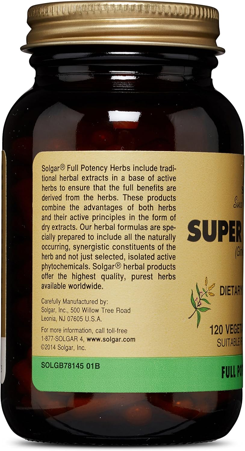 Solgar – Full Potency Super Ginkgo, 120 Vegetable Capsules: Health & Personal Care