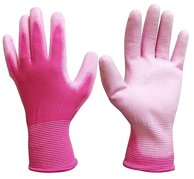 Montagehandschuhe Arbeitshandschuhe Multifunktions Handschuhe Pink EN 388 Cat 2 Größe 8 (12)