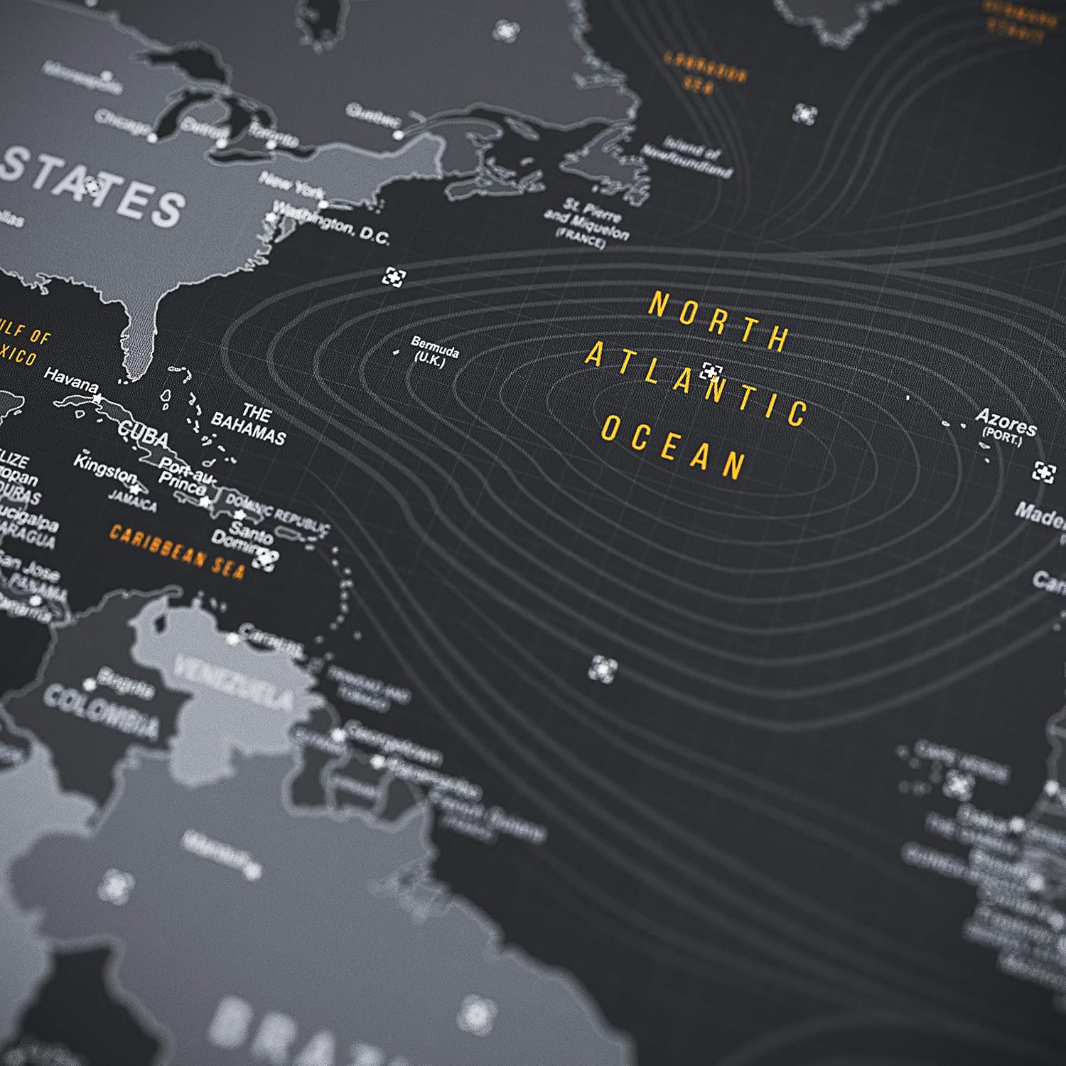 CSL-Computer Titanwolf XXL Speed Gaming Mouse Mat Titanwolf World Map 900 x 400 mm XXL Mouse Mat Large Size Improves Precision and Speed - Image 4