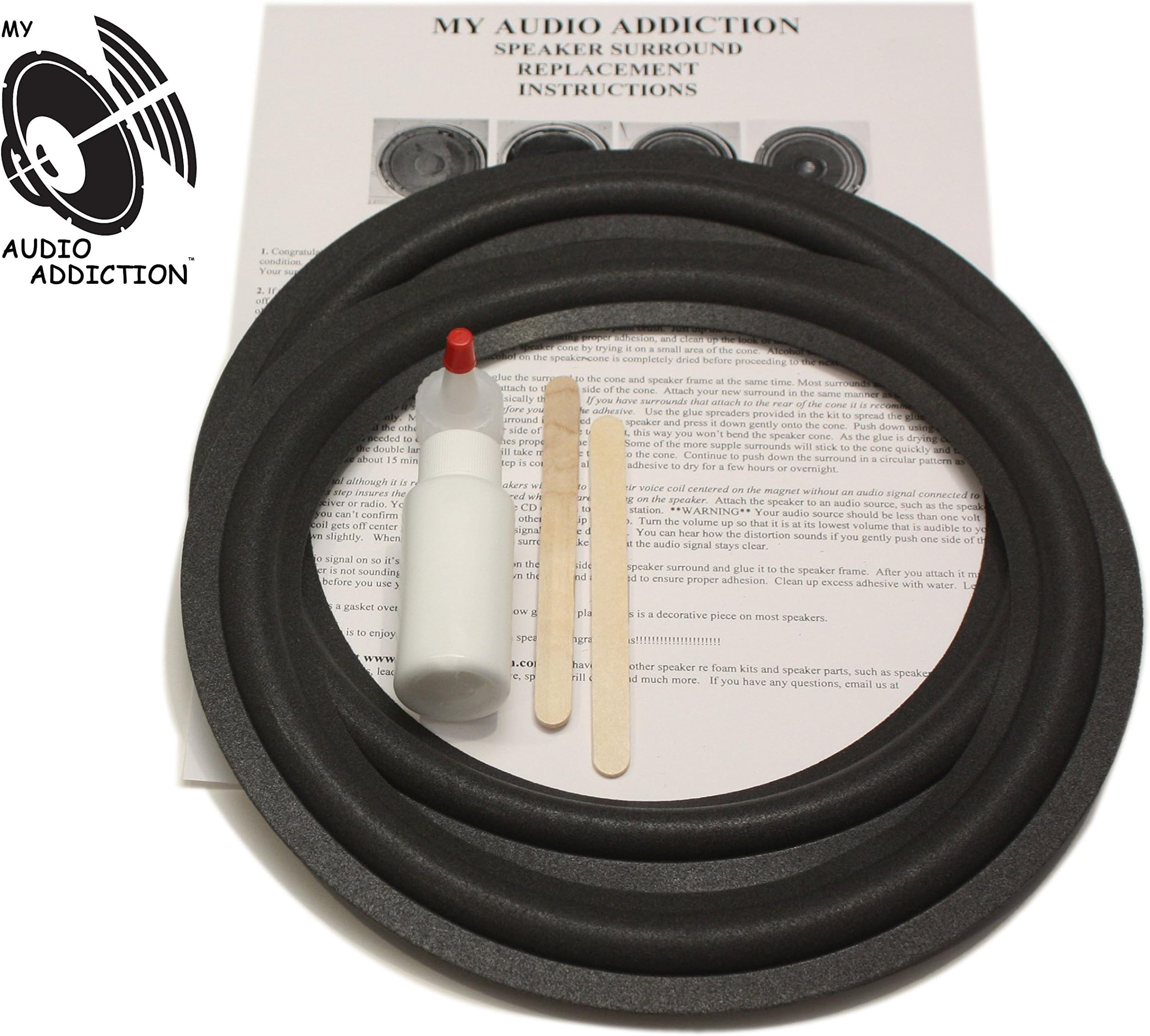 Speaker Foam Repair Kit For Design Acoustics PS-10A, PS-10, PS-SW, P10028, 10"