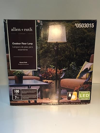 Allen Roth Cadenby 56 0 In Bronze Solar 3 Way Floor Lamp With