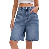 Women Jeans Shorts High Waisted Wide Leg Denim Shorts Y2K Baggy Jorts | with Pockets, Loose Fit, Going Out, Oversized, Grunge, Hip Hop, Western Concert Outfits, Streetwear