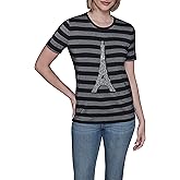 Karl Lagerfeld Womens Short Sleeve Soft Everyday Logo T-Shirt