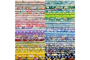 NEWAMISHQUILT 10" x 10" 50 PCS 100% Cotton Fabric Bundles for Quilting Sewing DIY & Quilt Beginners, Quilting Supplies Fabric Squares