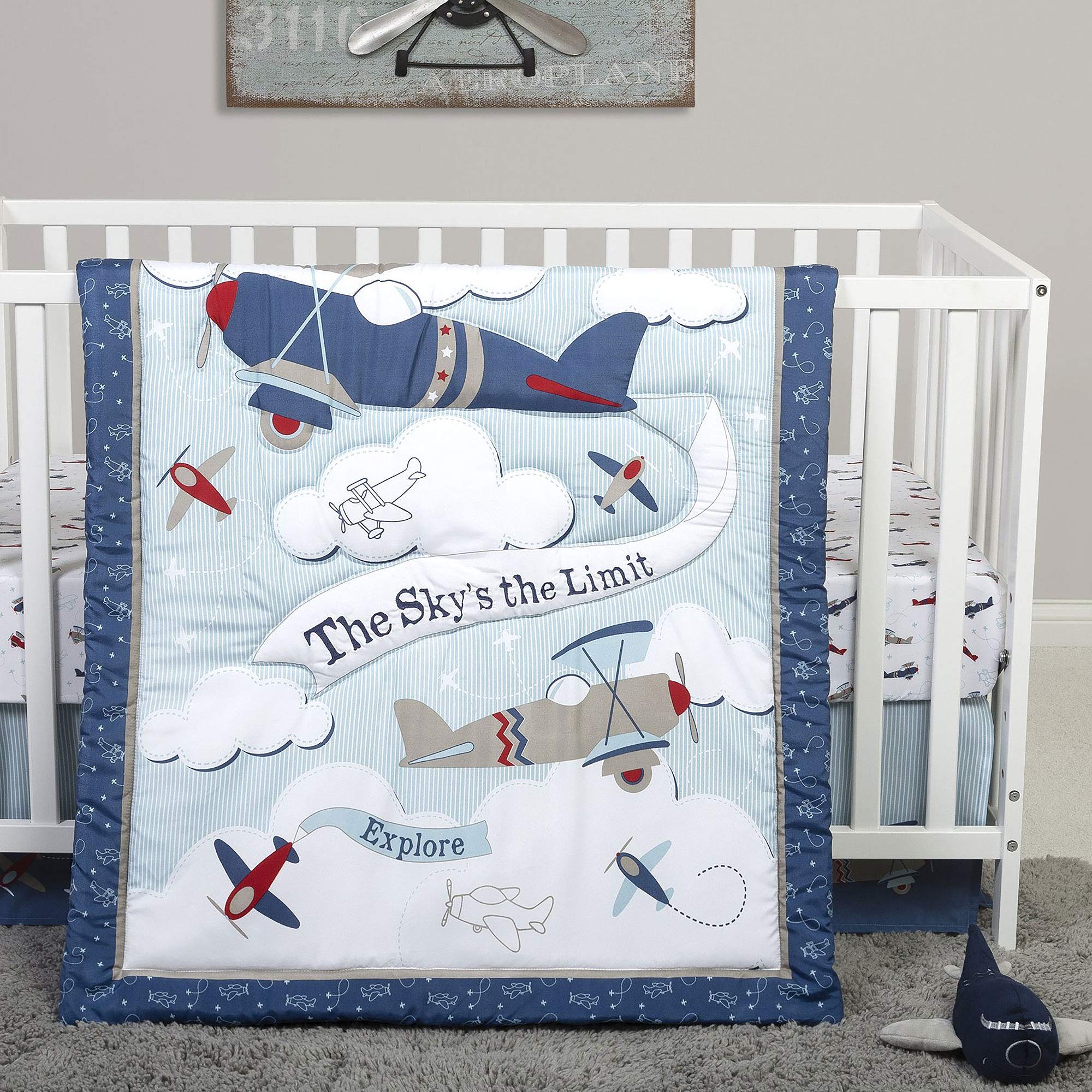 baby boy airplane crib bedding
