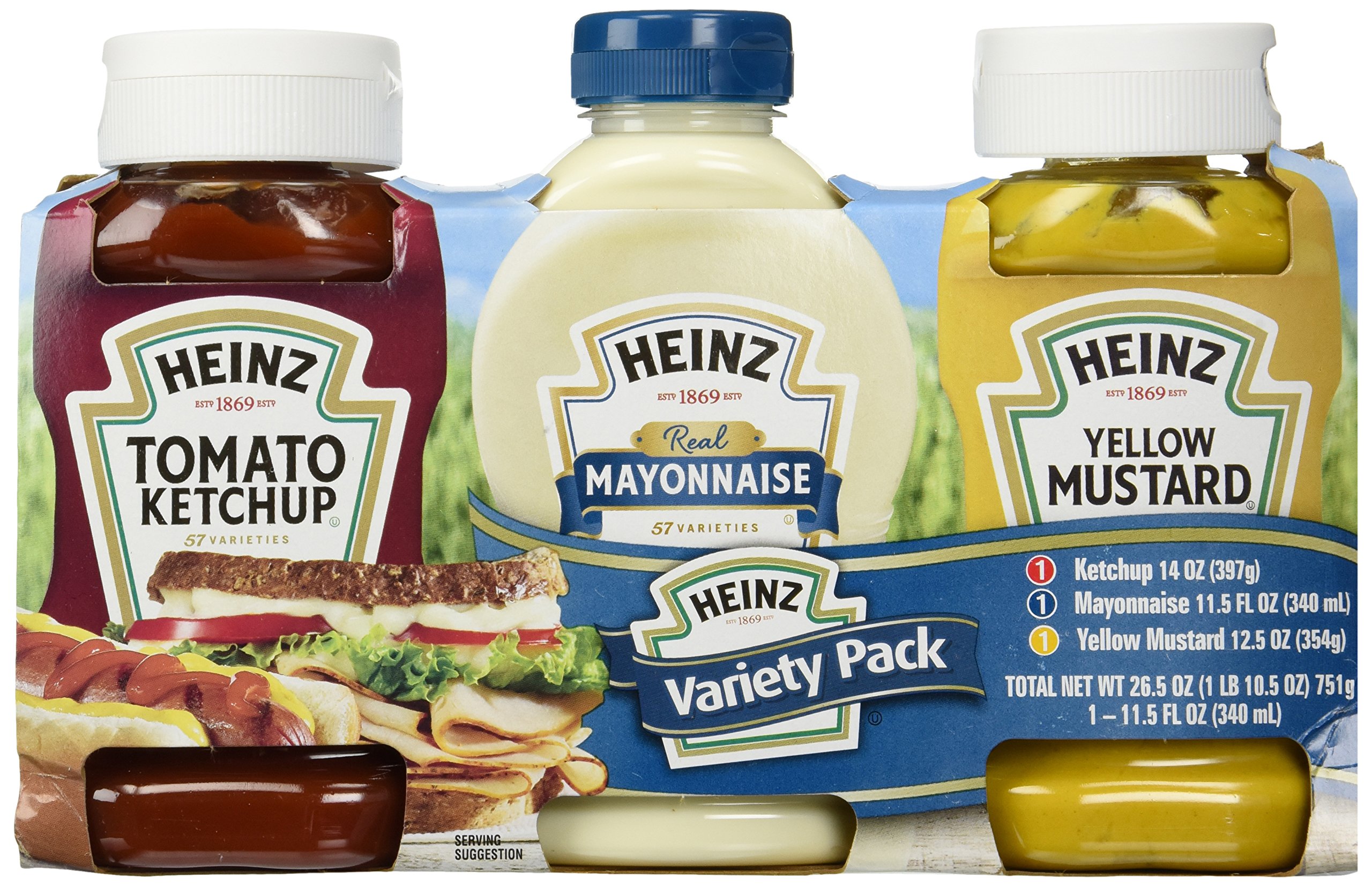 Galleon - Heinz Picnic Pack With Ketchup, Mayonnaise And Mustard, 26.5 ...