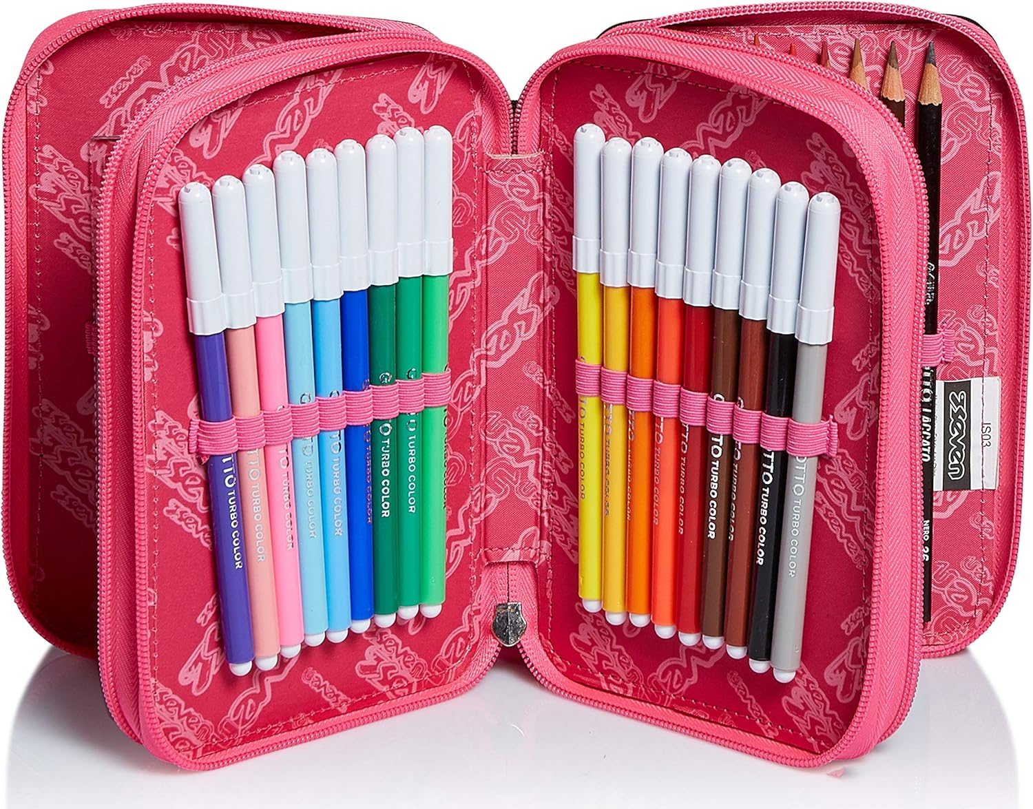 Seven Pencil case, Pen bag, multicolor, Box for Stationery Pen Pouch filled with Pens, Markers & more - Image 3