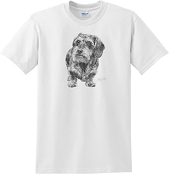 Amazon Com Mike Sibley Wire Haired Dachshund Dog T Shirt Clothing
