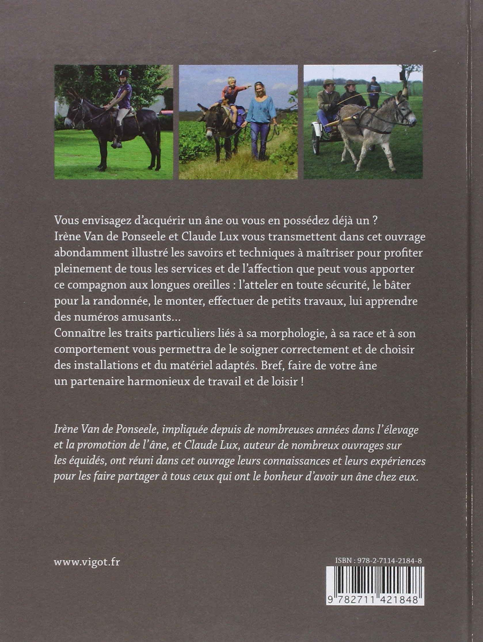 Amazon Fr Avoir Un Ane Le Connaitre Le Soigner Le Dresser Van De Ponseele Irene Lux Claude Livres