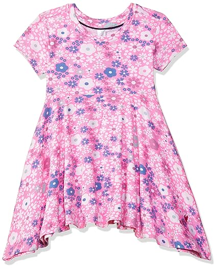 Cotton Dress (UGDR5581_Neon Pink_12-18 Months)