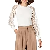 Club Monaco Women's Sheer Sleeve Sweater
