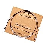 JoycuFF Breast Cancer Bracelets Morse Code