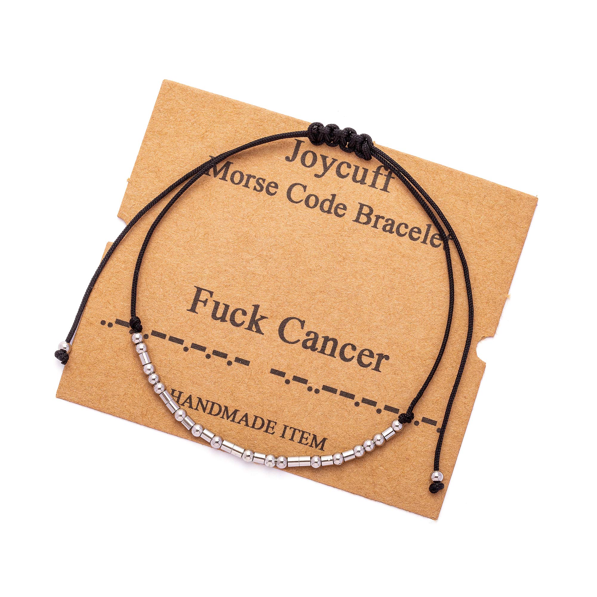 JoycuFF Breast Cancer Bracelets Morse Code