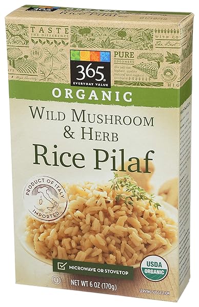 365 EVERYDAY VALUE, ORGANIC WILD MUSHROOM & HERB RICE PILAF, 6 OUNCE
