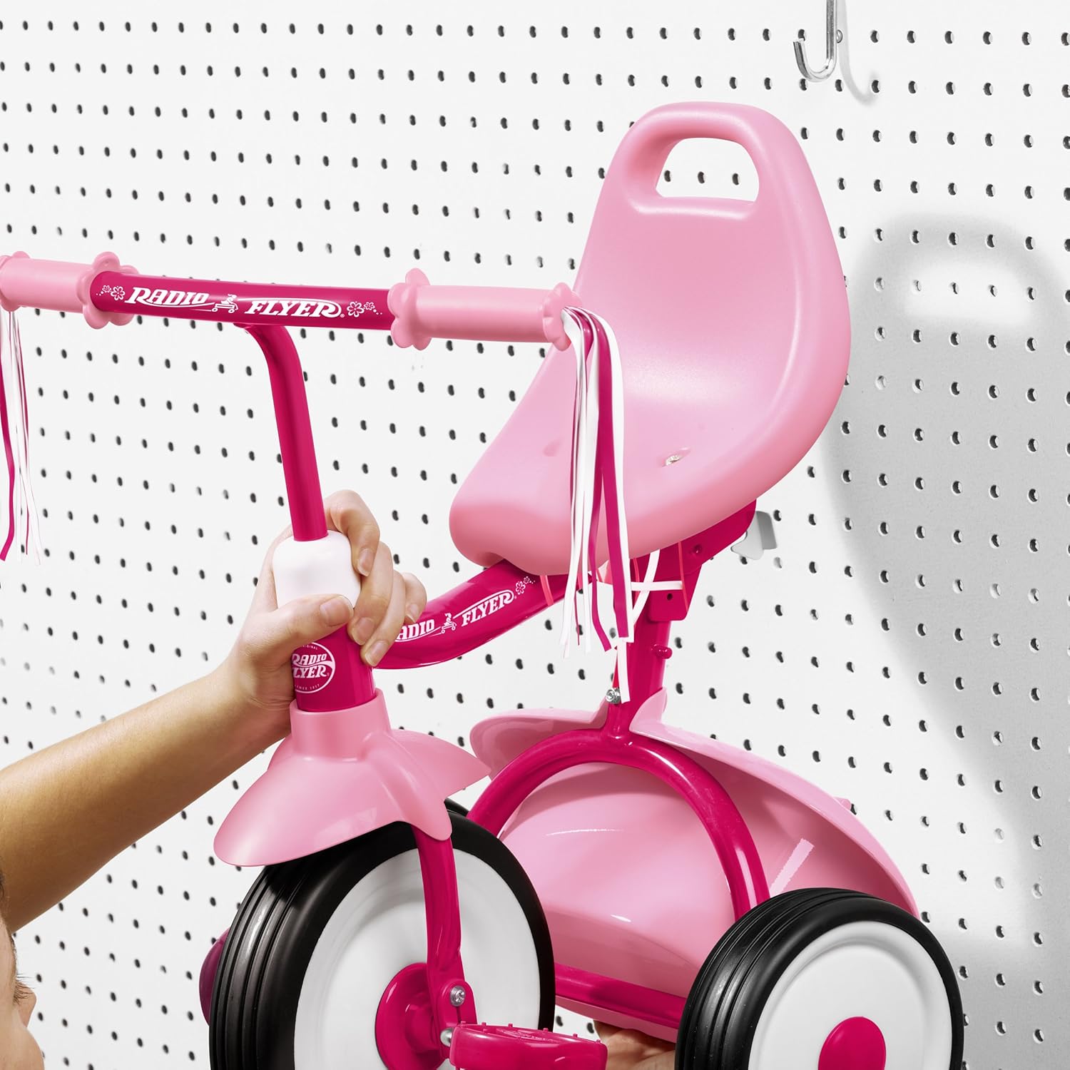 radio flyer fold 2 go trike pink