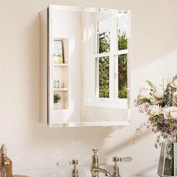 TETOTE 14 X 18 MEDICINE CABINET WITH TEMPERED...