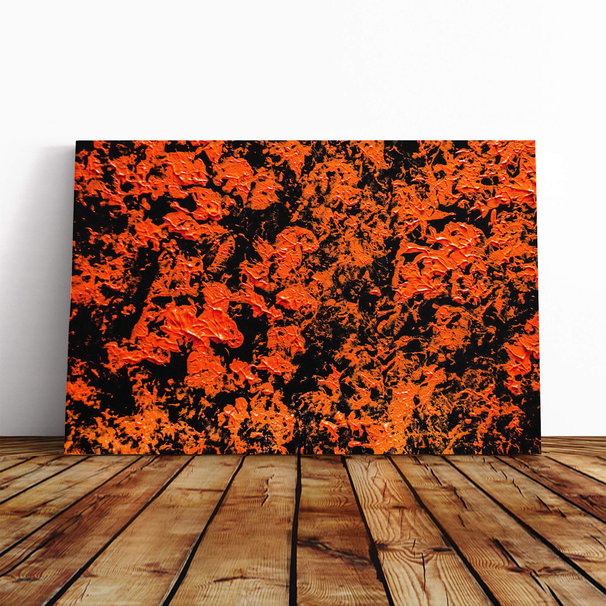 Wall Orange Abstract Art (18) Canvas Print | Gallery Wrapped 30mm Frame Wall Art | 20x14 inches | Ready to Hang | Abstract Still Life Picture | Living Room Bedroom Lounge Office