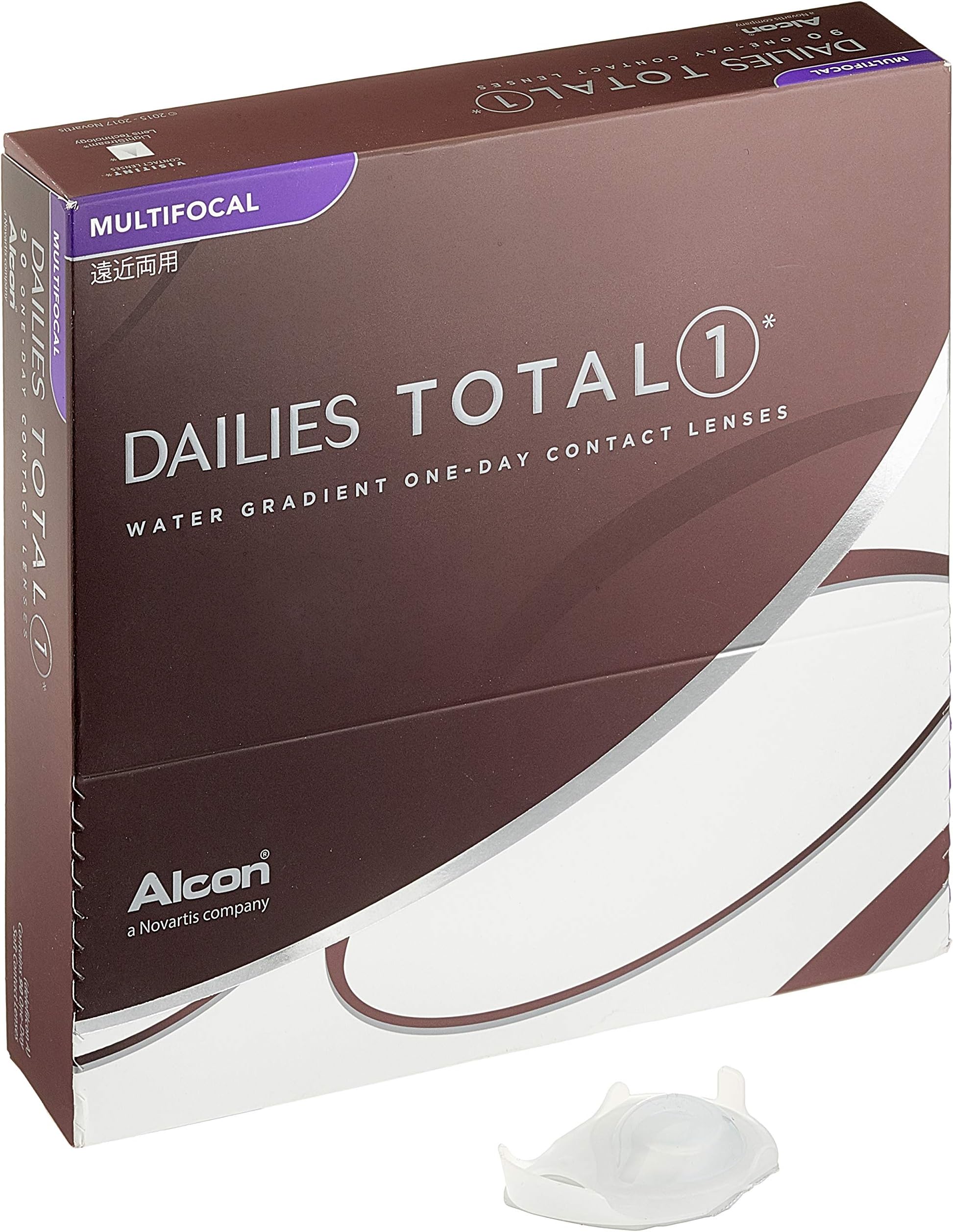 Dailies Total 1 Multifocal - +2.25, 8.5mm, 0.1mm, Box of 30 Lenses, Medium, 14.1mm