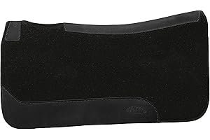 WEAVER LEATHER Weaver Equine 31" x 32" Contoured Single Weave Wool Blend Felt Horse Saddle Pad, Shock Absorbing Western Saddle Pad for Protection, Turquoise Pattern