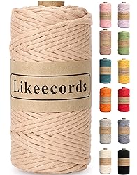 Likeecords 4mm Single Strand Macrame Cord 80m