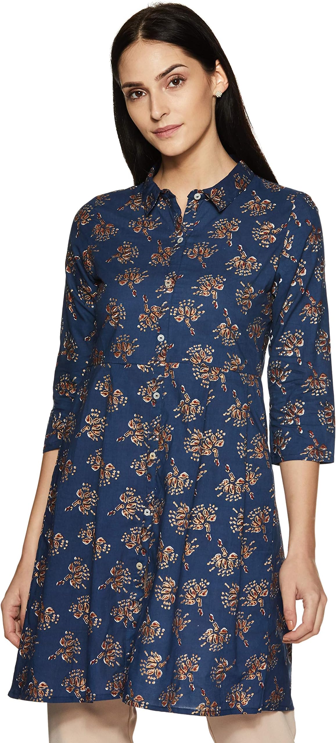 ABOF Women's Cotton a-line Kurta