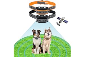GPS Wireless Dog Fence for 2 Dogs, Electric Dog Fence, Range 65-3281ft, Adjustable Warning Strength, Rechargeable, Pet Contai