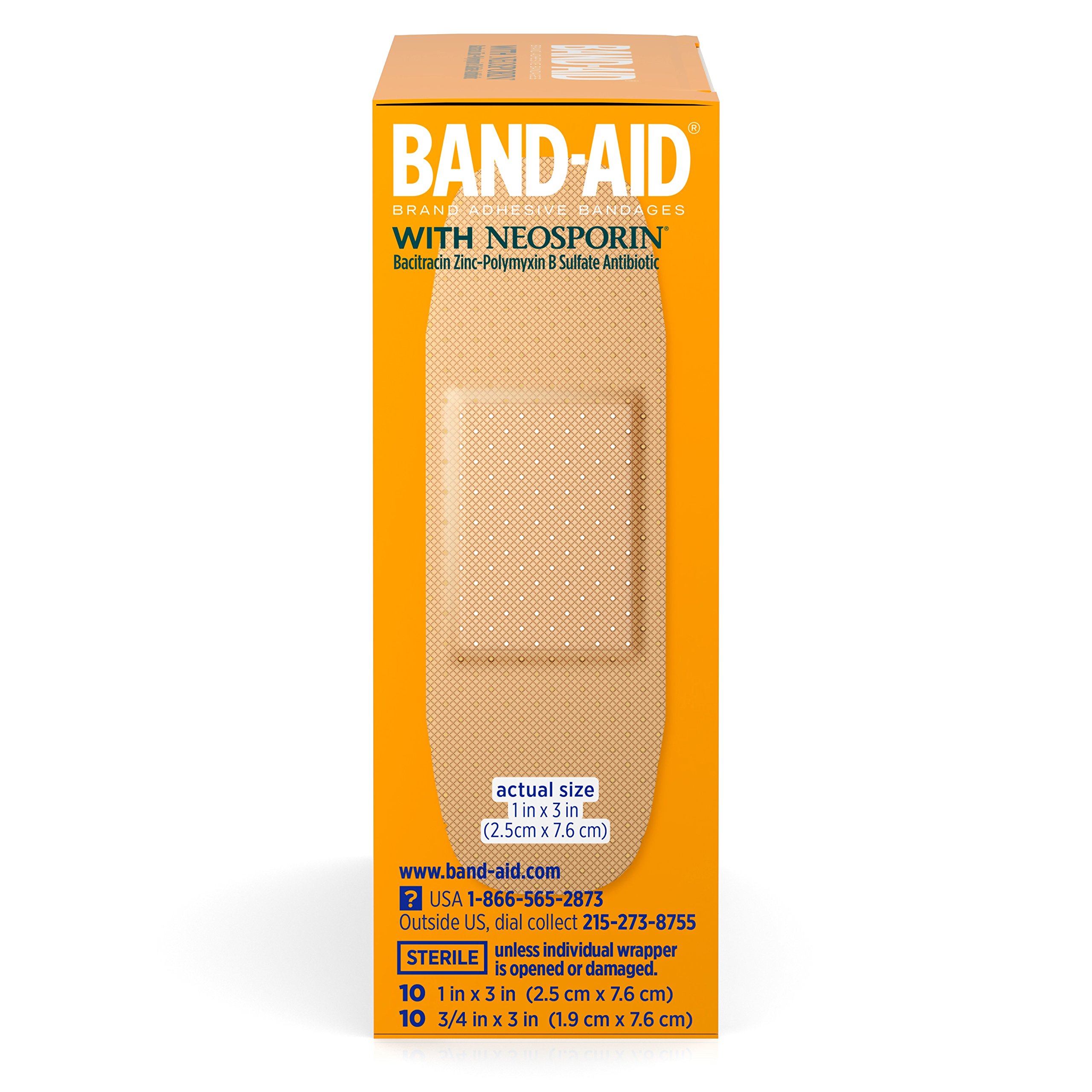 BandAid Brand Bandages with Neosporin Antibiotic Ointment, Assorted