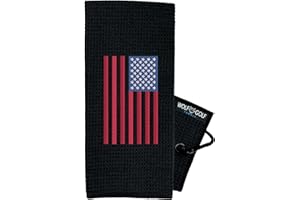 Wolf Golf Towels - American Flag Golf Towel - Embroidered USA Golf Towel - Golf Gift for Men or Women - Golf Accessories for Women or Men