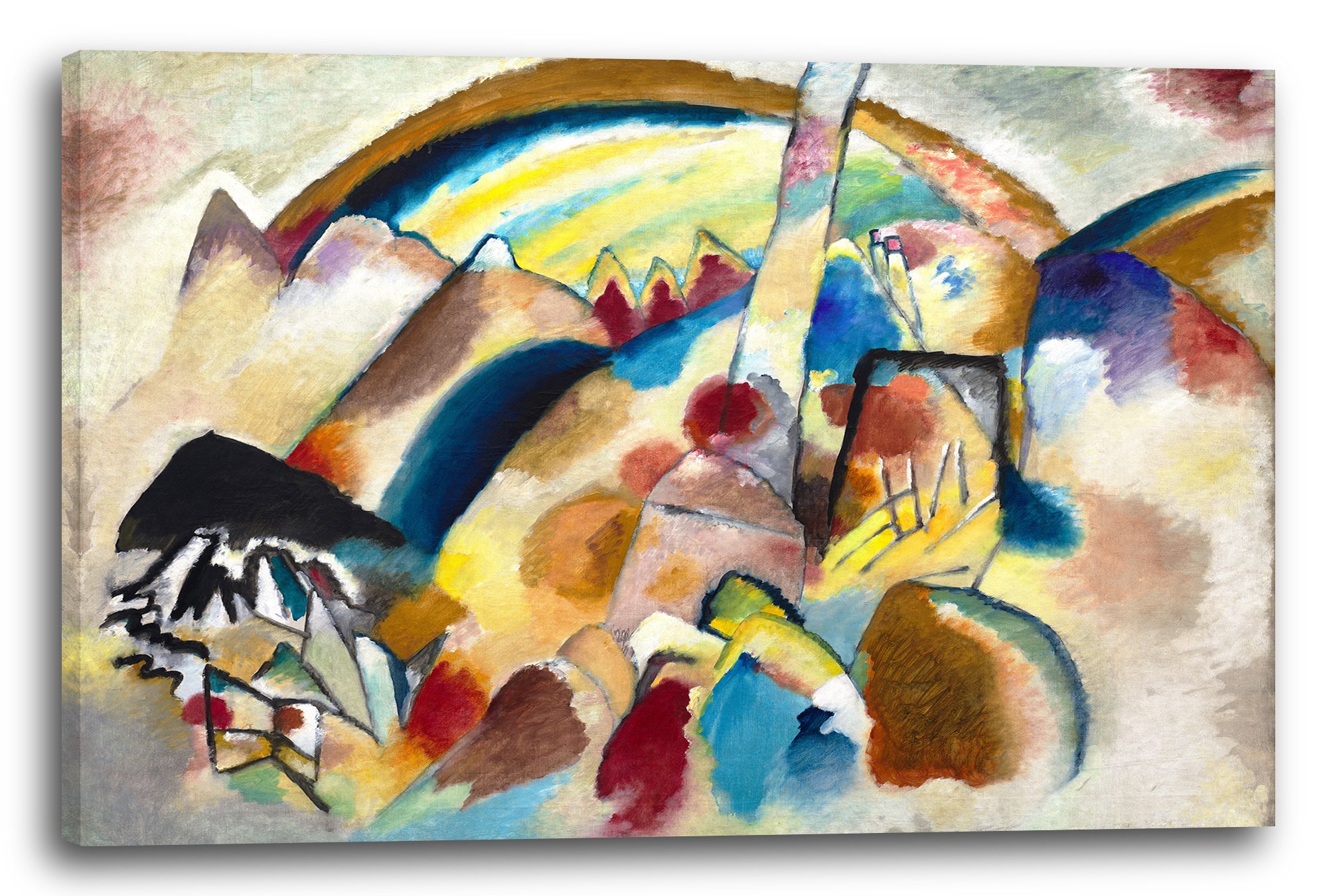 Buy Canvas Print (120x80cm) Wassily Kandinsky Landscape with Red