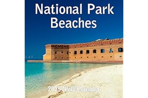 BLUE WOLF CALENDAR COMPANY 2025 National Park Beaches Monthly Wall Calendar | 12" x 24" | Thick Sturdy Paper | Travel Calendar 2024-2025