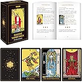 Wyspell Classic Tarot Cards for Beginners - Original Tarot Cards with Guide Book - Beginner Friendly - Traditional Tarot Deck (Dark)
