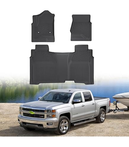 SMARTLINER Fodere 1a fila nere per Silverado/Sierra 1500 Crew Cab 2019-2021 e cabina doppia e Crew Cab 2020-2021 2500/3500 HD