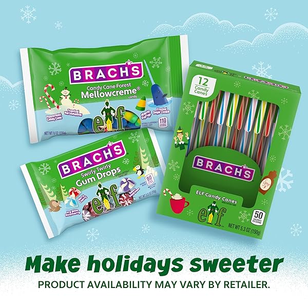 BRACH’S ELF SWIRLY TWIRLY GUM DROPS, 2.5OZ BAG – HOLIDAY CLASSIC FOR FESTIVE CANDY DISHES AND BAKING