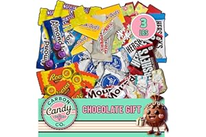 CARBON CANDY CO. Chocolate Candy Variety Pack - 3 lb Assorted Individually Wrapped Candy Bars - Holiday, Party Bag Bulk - Dark & Milk - Mini Chocolates