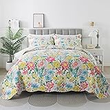 HoneiLife King Quilt Bedding Set - Floral Quilt