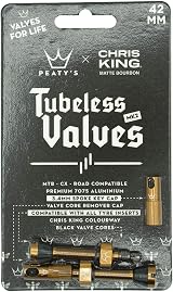 Peaty's x Chris King MK2 Tubeless Valves 7075 Aluminium 42mm Bourbon view 7