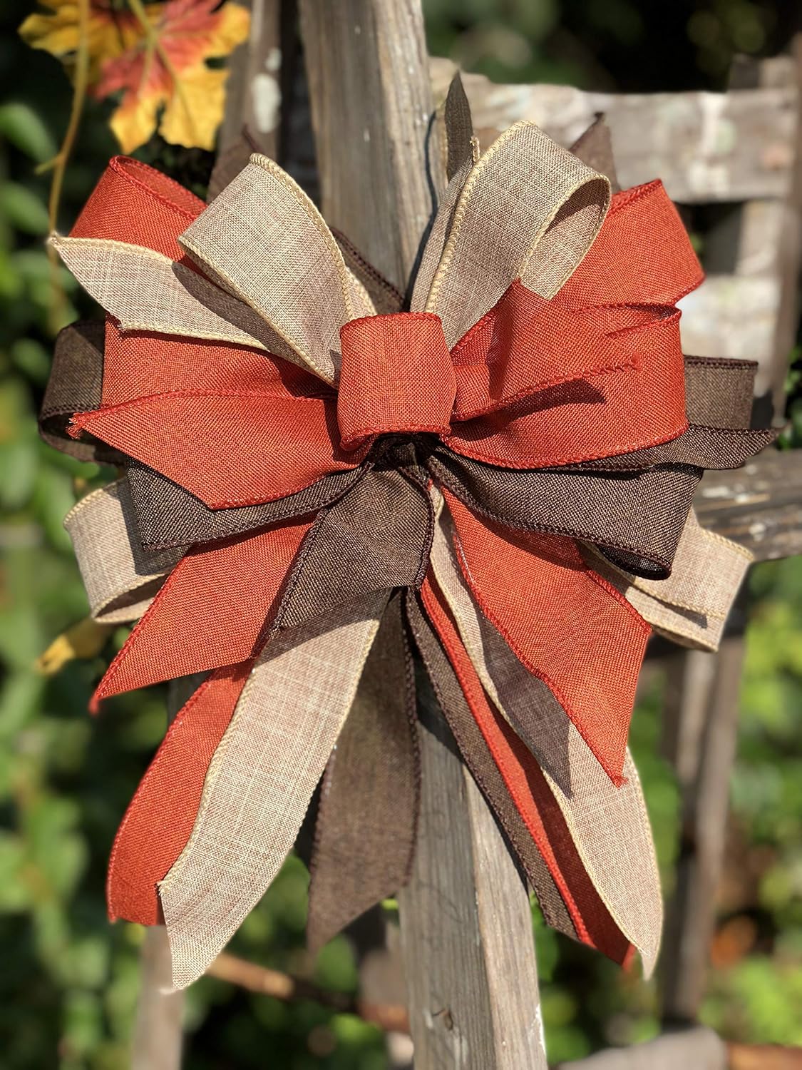 Fall Wreath bow. Rustic fall decor. Bows for wreaths
