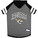 Pets First NFL Jacksonville Jaguars Hoodie for Dogs & Cats. | NFL Football Licensed Dog Hoody Tee Shirt, Large| Sports Hoody T-Shirt for Pets | Licensed Sporty Dog Shirt