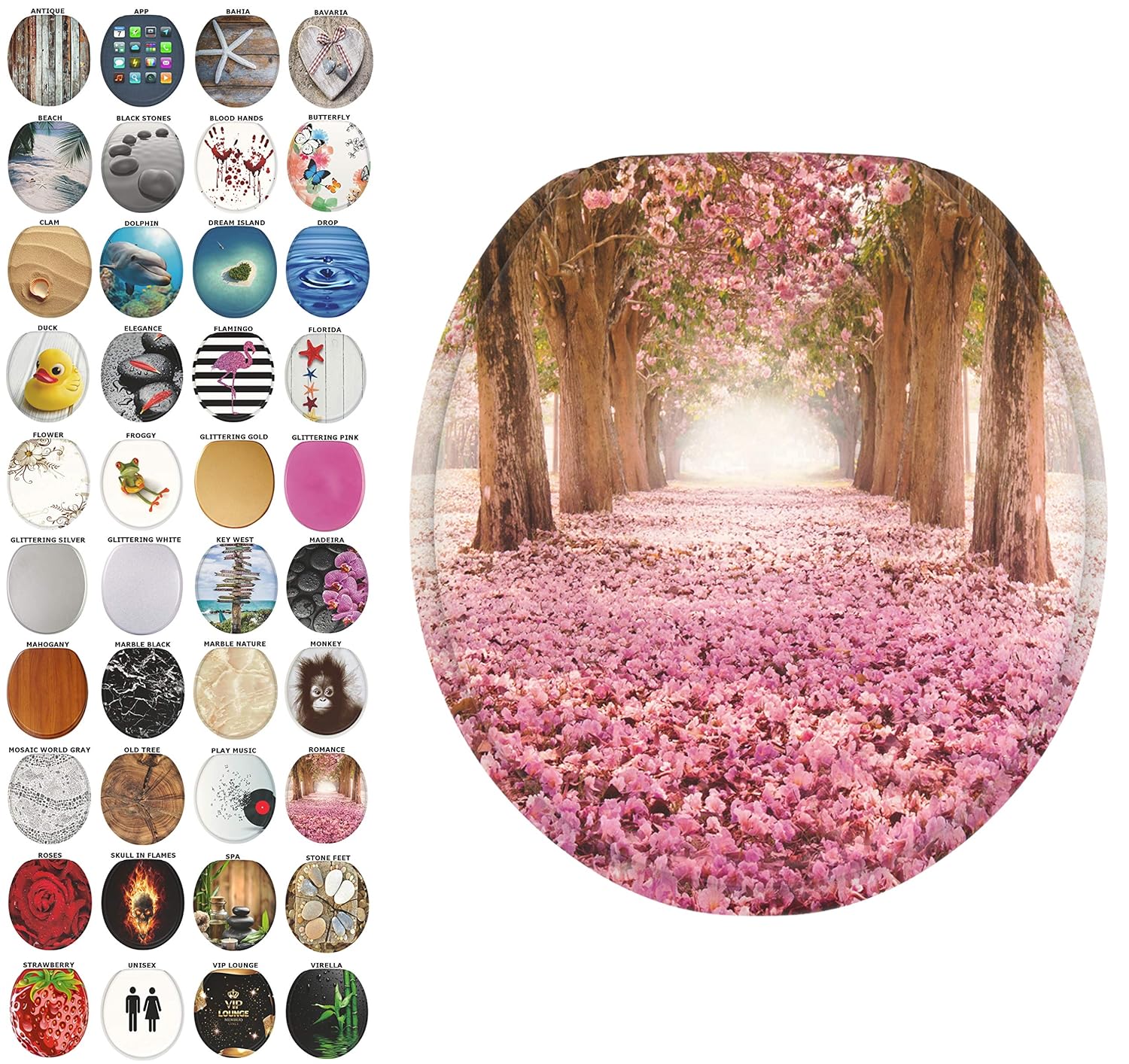 Best seashells in resin oblong toilet seat