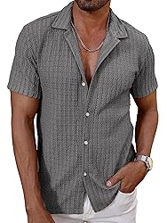 HOTake Men's Summer Beach Shirts Casual Short