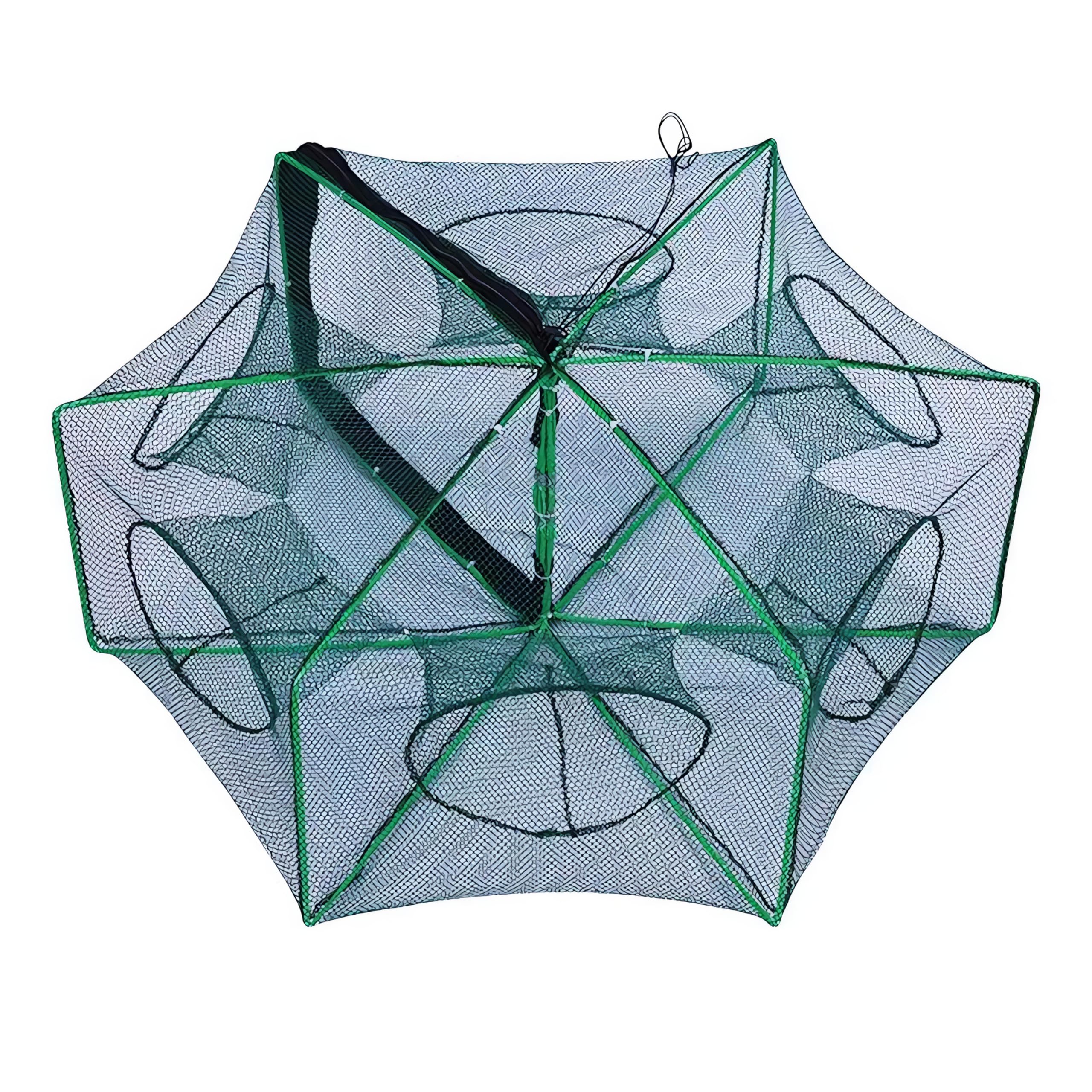 EASY BIG Foldable Bait Trap Fishing Net - Hand Cast Cage for Catching Fish Shrimp Crab Crawfish