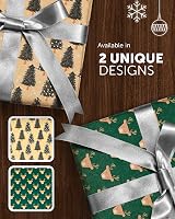 Kraft & Co 2 Pack Christmas Kraft Wrapping Paper 44.5cm x 25m Recyclable view 5