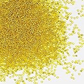 Bulk 2mm Lemon Yellow Colors Seed Beads for Jewelry Making 110 Grams About 9800pcs,12/0 Glass Craft for Making Earrings, Bracelets, Pendants, Waist Jewelry, DIY Handmade Seed Beads（Yellow）