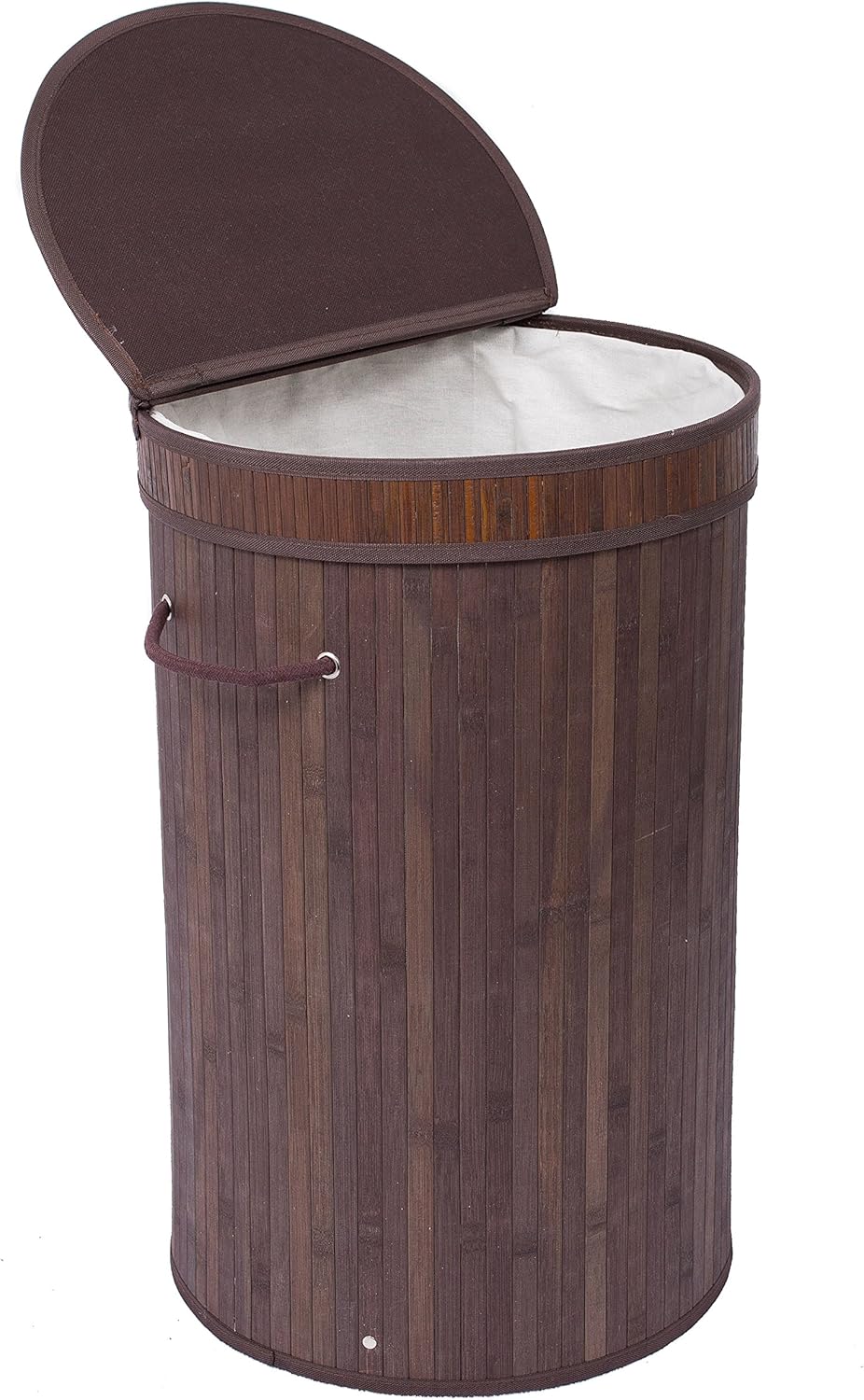 BIRDROCK HOME Round Laundry Hamper with Lid and Cloth Liner