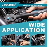 LIBRATON Ratchet Set 3 Pcs 1/4 3/8 1/2 Drive 72-Tooth Quick Release view 7