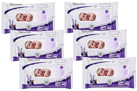 Himalaya Soothing Baby Wet Wipes (White Pack Of 6)