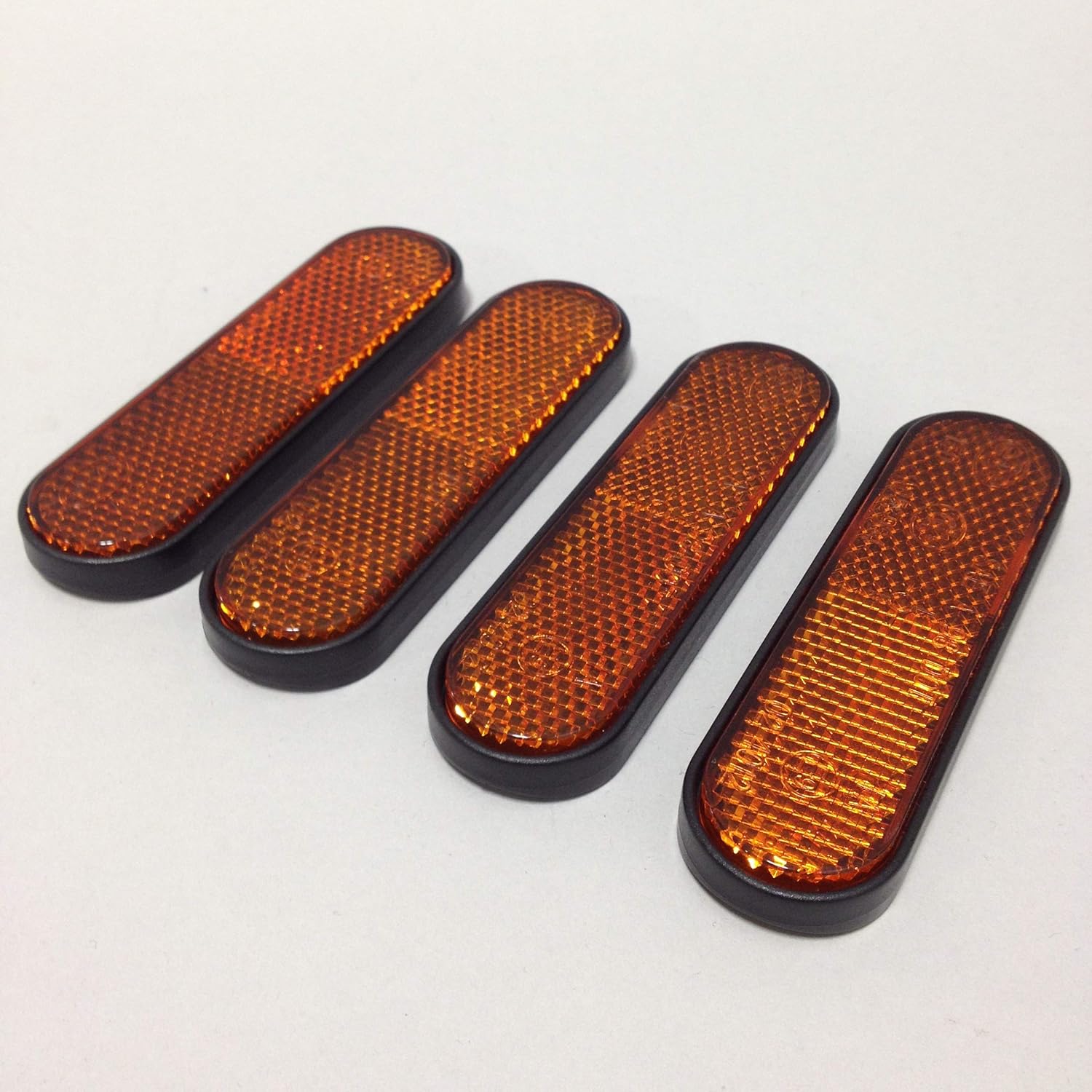 4Pack Motorcycle Dirt Bike Amber Plastic Fork Leg Reflective Sticker