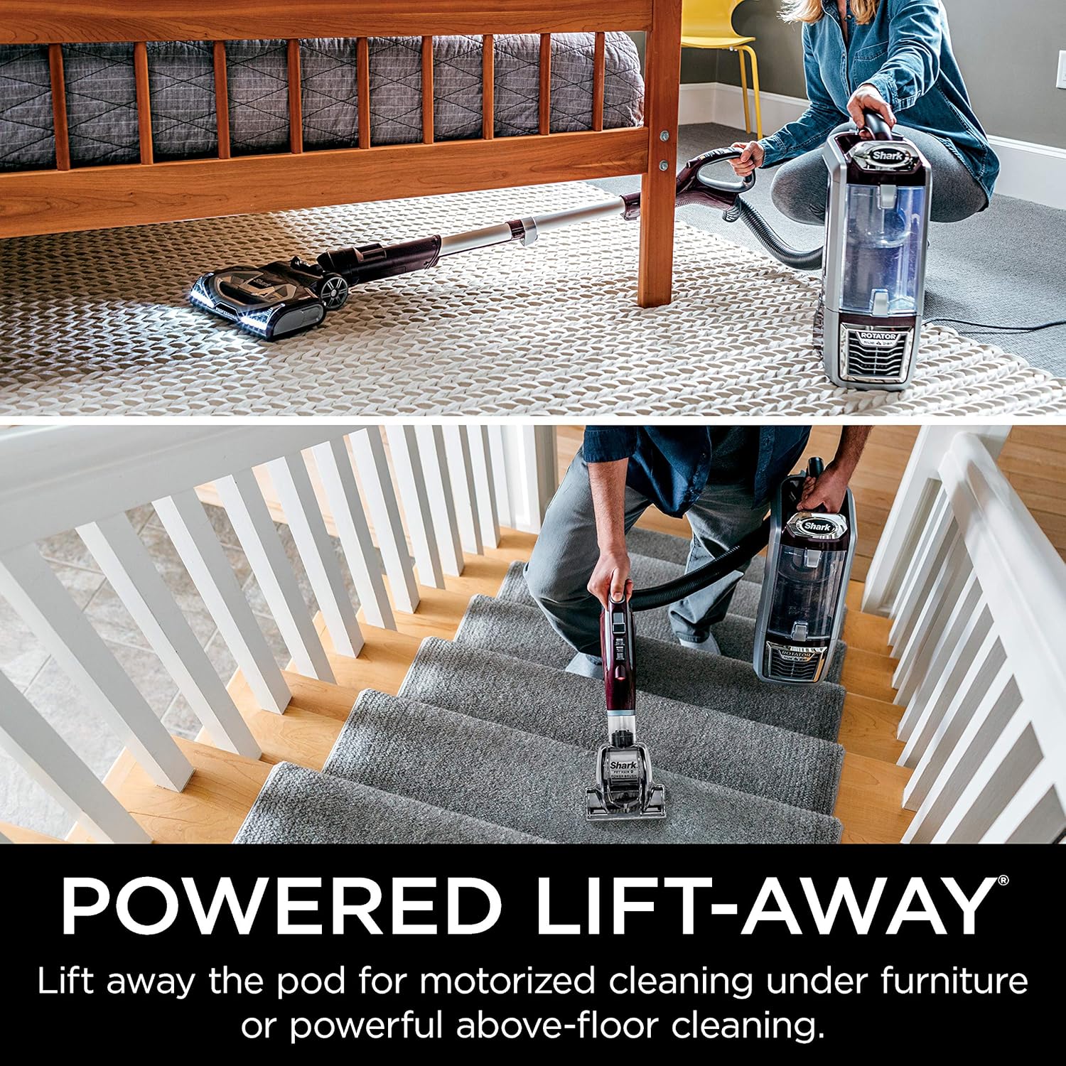 Shark Rotator Powered Lift-Away TruePet Upright Vacuum with HEPA Filter, Crevice Tool, Pet Multi-Tool and Power Brush with a Bordeaux Finish -